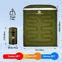 Double Sleeping Bag for Adults Men Women, XL Queen Size Two Person Sleeping Bag for All Season Camping Hiking Backpacking 2 Person Sleeping Bags for Cold Weather & Warm