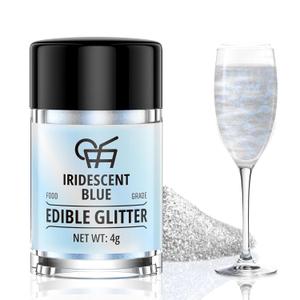 3 x Edible Drink Glitter for Cocktails Food Grade Edible Drink Shimmer Powder for DIY Champagne Beverages Wine Vegan Cherrysea Multi -Purpose Edible Luster Dust Set 4g/Bottle - Blue