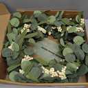 Pinkpum 20'' Eucalyptus Wreath for Front Door, Porch, Window - Green Decor for Home, Farmhouse - Spring, Summer, Fall, All Seasons