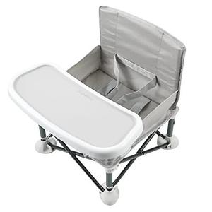 PandaEar Portable Travel Booster Seat with Tray| Folding Baby Seat Booster High Chair for Dining Table| Compact Camping Chair for Lawn, Beach Indoor/Outdoor Use| Toddlers, Kids