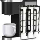 STORAGENIE Coffee Pod Holder Side Mount K Cup Pods Organizer compatible with Keurig Coffee Makers, Space Saving Kcup Storage, Perfect for Small Counters (3 Pack/For 15 K-Cups, Black)