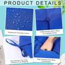 Chunful 4 Pack Tufted Back Chair Cushion Indoor Outdoor Weather Resistant Swivel Rocker Patio Chair Cushions for Outdoor Furniture (Royal Blue), 100 x 50 x 10 cm/ 39.3 x 19.6 x 3.9 inches