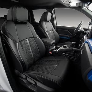 Custom 4Runner Seat Covers for 2025-2027 Toyota 4Runner 5-Seater, Black | Waterproof Faux Leather Full Set, Full Coverage Design, Fits SR5/TRD Off-Road/Sport/Limited/Trailhunter, Airbag compatible