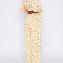Dressmine Ladies Long Sleeve Cute Pajama Sets 2 Piece Fall Outfits Button Up Pjs Set Loungewear, Size XS