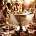 12L Premium Large Size Ice Bucket, Stainless Steel Champagne Bucket for Parties with Great Performance and Sleek Design