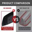 1 Pair Tow Mirror Cover Cap (Black Paintable) | For 2017-2024 Ford Super Duty F250 F350 F450 F550 Truck Accessories Replacement | Driver&Passenger Side Exterior Plastic Top Half Door Mirror Caps