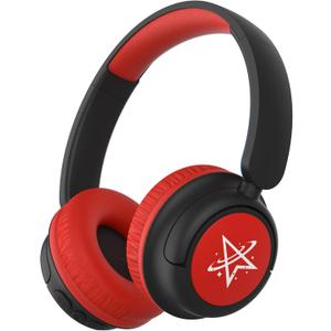 iClever BTH22 Kids Bluetooth Headphones, 60H Play Time, 74/85 dBA Safe Volume, Bluetooth 5.4, USB C, Over Ear Kids Headphones Wireless with Mic AUX Cord for iPad/Tablet/Travel/School, Red/Black