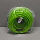FYPower Air Compressor Hose 1/4 Inch x 100 Feet Reinforced Polyurethane (PU) Air Hose with Fittings, Bend Restrictors, 1/4" Industrial Quick Coupler and Plug Kit, Green