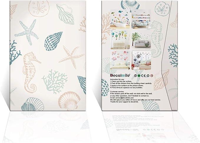 Decalmile SeaShells  Wall Decals Inspirational Quotes Polka Dots Wall Stickers Kids Room Classroom School Library Wall Decor
