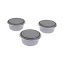 Large Bowl-Shaped Food Storage Containers (3-Pack) Pack of 4