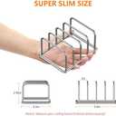 Cutting Board Organizer Stand Holder,304 Stainless Steel Chopping Board Holder,Pot Pan Lid Holder Rack kitchen Shelf Bakeware,Cookie Sheets Organizer (1.0 Inch Width Slots)