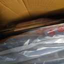 Amazon Basics Portable TV Dinner 4-Pack Rectangular Folding Tray Table with Storage Rack, Black, 15" x 19" x 26"