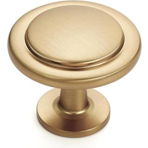 Ravinte 5 Pack 1-1/4 inch Kitchen Cabinet Knobs Champagne Bronze Dresser Zinc Pulls Door Drawer Handles for Dresser Drawers