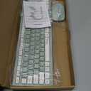 Wireless Keyboard and Mouse Combo, Full-Sized Wireless Keyboard and Adjustable DPI Mouse, 2.4GHz USB Receiver, Silent Keyboard and Mouse for PC, Windows, MAC, Desktop, Laptop (Avocado Green)