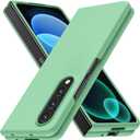 Compatible with Galaxy Z Fold 4 Case, Clear Hard PC Cover Cute Simple Never Yellowing Lightweight Matte Protective Slim Bumper Phone Case for Galaxy Z Fold 4, Green(6-78)
