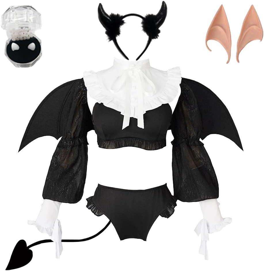 Juejuezi Kitagawa Cosplay Devil Costume Outfit My Dress Up Darling Dress Halloween Costumes for Women (Black, M)