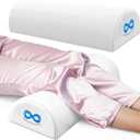 Everlasting Comfort Under Knee Pillow for Back Sleeping - FSA/HSA Eligible Memory Foam Half Moon Leg Bolster Pillow for Back Pain, Thoracic Support