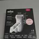 Braun Epilator Silk-pil 7, Hair Removal Device, Women Shaver & Trimmer, Wet and Dry, Wide Head, Includes Shaver Head and Trimmer Comb, SE7-041, Silver