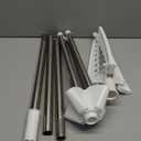 SONGMICS Clothes Drying Rack, 59-Inch Folding Laundry Drying Rack with 3 Rotatable Arms for Hangers, 4 Legs, Stainless Steel, for 27 Pieces of Clothes, White and Silver ULLR510W01