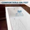 ComfiLife Bath Mat for Bathroom Tub and Shower  Non Slip Extra Large Bathtub Mat with Drain Holes & Suction Cups  Machine Washable Rubber Mats to Keep Bathtub Clean (Cream, Wave 16" x 40")