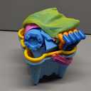 KUBUSFLY Beach Toys for Toddlers, Sand Castle Toys with 2 Sand Bucket, 2 Mesh Bag, 4 Shovels & Molds, Travel Sand Toys for Beach Sandbox Toys for Toddlers Kids Baby Boys Girls Age 3-10