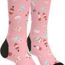 Cool Socks For Men Women Fun Novelty Crew Athletic Socks (One Size, Black and White15)