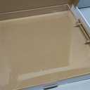 Extra Large Clear Acrylic Serving Tray (1818 Inches) with Gold Handles Spill Proof Acrylic Over Size Big Decorative Tray Organiser for Ottoman Coffee Table Countertop