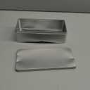 Cabilock Rectangular Tin Box With Lid Empty Tinplate Box Tinplate Tea Leaves Can Storage Container Accessory for Pill Candy Crafts Organizer Silver