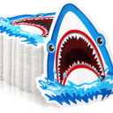 Honoson 100 Pcs Shark Paper Napkins Shark Theme Party Decorations Disposable Cocktail Beverage Napkins for Kids Birthday Baby Shower Ocean Under the Sea Party Party Supplies Shark Cake Decorations