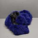 Loveimgs Women Fluffy Faux Fur Coat Cropped Jacket Puffer Jacket Zip Up Winter Warm Fuzzy Teddy Jacket (Medium, Royal Blue)