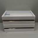 4 Pack Pull out Cabinet Organizer 21"Deep with Raising Pad for Framed Cabinets, Expandable Slide out Drawers for Kitchen Cabinets with 4pcs Divider Racks, Roll out Shelves 12.1"-20.4" W White