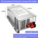 WF-9865 65 Amp Power Converter, Rv Power Converter, WF-9865-AD, Replace for RV Trailer Camper 9800 Series, WF-9865-AD, 65 Amp Power Converter for Rv
