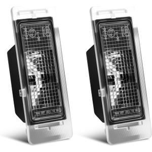 1 Pair License Plate Light Housing Compatible with 2010-2025 Chevy Corvette Camaro Trax Traverse Bolt 2010-2020 Encore Enclave Envision Allure 2010-2019 CTS XTS SRX Replace 13502178 13502179 22854057