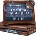 Stansport Light-Duty Rip-Stop Tarp 8' x 10' - Brown (U-810)