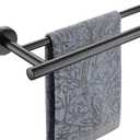 JQK Double Bath Towel Bar, Oil Rubbed Bronze 33 Inch 304 Stainless Steel Thicken 0.8mm Towel Rack for Bathroom, Towel Holder Wall Mount, Useable Length 30 Inch, TB100L30-ORB