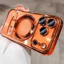Magnetic Ring for iPhone 17 Pro Max Case Kickstand,[Compatible with Magsafe][Built-in Camera Lens Protector] Shockproof Phone Case for iPhone 17 Pro Max 6.9" - Orange