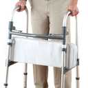 Walker Rest Seat- Attachable Seat for Folding Walker Supports up to 250 lbs. 25" L x 8" W x 2 1/2" H