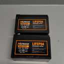 2 Pack 12V 10Ah Lithium Ion LiFePO4 Deep Cycle Battery, 2000+ Cycles Rechargeable Battery for Solar/Wind Power, Scooters, Lighting, Power Wheels, Fish Finder Built-in 10A BMS