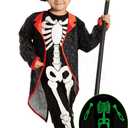 Spooktacular Creations Glow in the Dark Skeleton Costume Toddler, Halloween Toddler Skeleton Costume for Kids (Toddler (3-4yr))