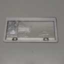 White Bling License Plate Frame 2 Packs Sparkly Rhinestone License Plate Holder Glitter Bedazzled Crystal Car License Plate Frame