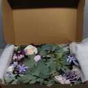 Ling's moment 9FT Flower Garland for Backdrop Decorations - Wedding Arch Flowers, Eucalyptus & Rose, Artificial Floral Garland for Mantel - Sweetheart Table Decor for Ceremony Reception, Lilac & Gold (Prpl-lilac & Cream)