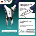 DEOU Professional Stainless Steel Podiatrist Nail Clippers, Heavy Duty Manicure Pliers for Thick Nails, Pedicure Toe Nail Clippers Tools for Men Women