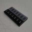 Large Pill Organizer 2 Times a Day, Weekly Pill Case, AM PM Pill Box, Day Night Pill Container 7 Day, Vitamin Case Medicine Dispenser Twice a Day (Black & White)