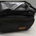 Femuar Reusable Lunch Box for Men/Women - Insulated Lunch Bag Leakproof Lunchbox for Work Office Picnic Beach - Freezable Lunch Cooler Bag with Adjustable Shoulder Strap - Black