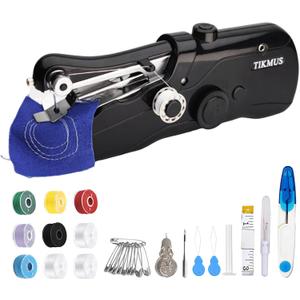 Handheld Mini Sewing Machine for Quick Stitching - Portable, Suitable for Clothes, Jeans, DIY, Home, Travel (Black)