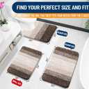 OLANLY Small Bathroom Rugs Mat 24x16, Extra Soft Absorbent Microfiber Bath Rugs, Rubber Backing, Quick Dry, Washable Bath Mats for Bathroom Floor, Tub and Shower, Home Decor Accessories, Light Brown