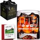 2 x Birthday Gifts for Man Women - Fathers Day Golf Gift, Life Is Full of Important Choices, Golfer Gift for Man Unique Golfers 11oz Golfers Wine Glass, Birthday Gift for Dad, Grandpa, Him, Coworker, Boss
