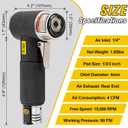 Mini Air Sander 1/2/3 Inch Pneumatic Small Orbital Sander for Auto Body Work, Mini Polisher with 45PCS Sanding Discs + 3PCS Backing Pads, Air Powered