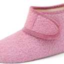 L-RUN Womens Mens House Slippers Non-Slip Warm Booties Slippers for Indoor and Outdoor Lighweight House Shoes Washable (Purple)