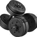 Yaheetech Adjustable Dumbbells Weight Set Dumbbell Weights Exercise & Fitness Equipment w/ 4 Spinlock Collars for Women & Men Home Gym Strength Training (33 pounds, Black)